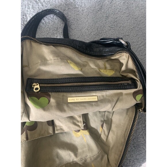 Marc Jacobs Black Cow Leather Two Way Zipper Shoulder Bag Purse Oversized. - Picture 16 of 16